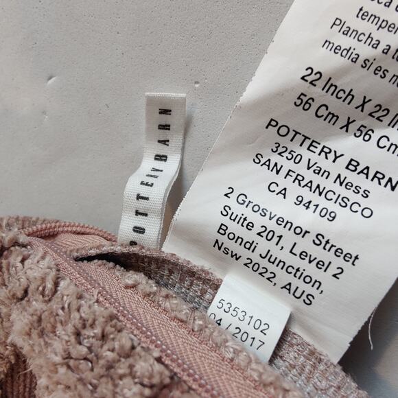 Set of 2 Pottery Barn 22in Natalia Jaquard Pillow Cover Thistle Purple Textured - Picture 6 of 6